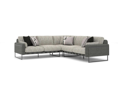 Luxury Gray Sofa L-shape Modern Corner Suite Design Living room Textile new